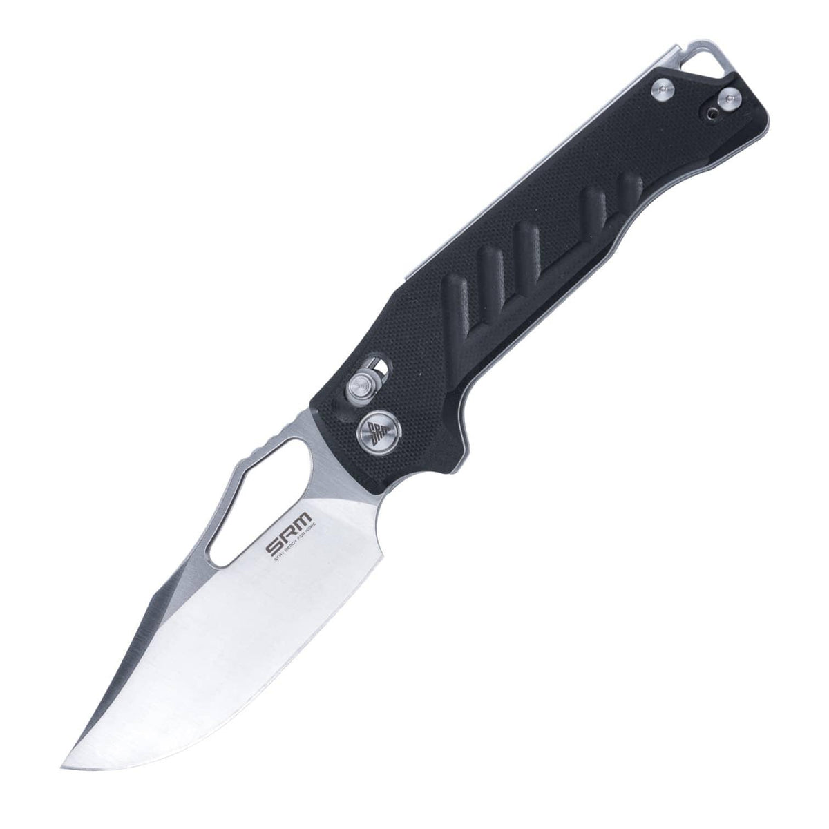 SRM Mirage 238X-GB Folding Knife – 3.62" D2 Clip Point Blade, G10 Handle