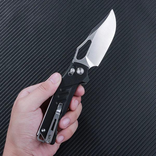 SRM Mirage 238X-GB Folding Knife – 3.62" D2 Clip Point Blade, G10 Handle