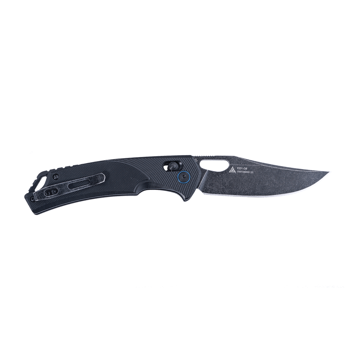 SRM Retriever 9201-GB Folding Knife – 3.54" D2 Clip Point Blade, G10 Handle Crossbar Lock