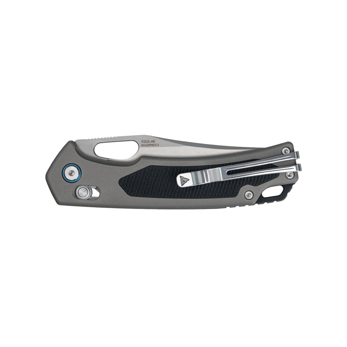 SRM Retriever 9203-AK Folding Knife – 3.54" Laminated 140Cr Clip Point, Aluminum & G10 Handle, Crossbar Lock