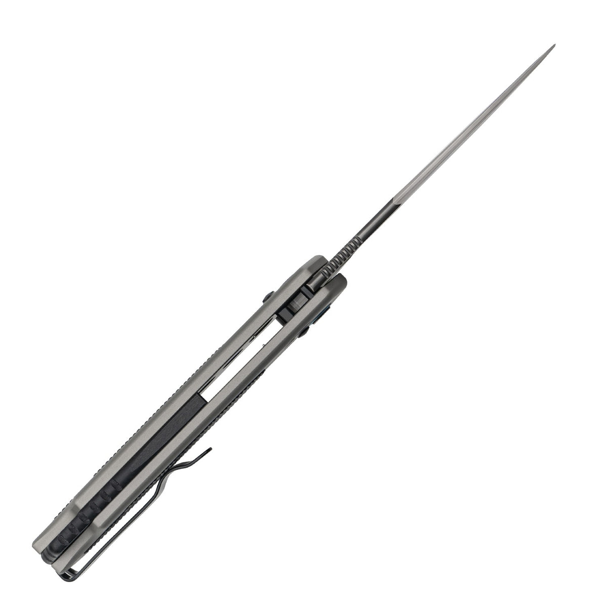 SRM Retriever 9203-AK2 – 3.54" Laminated 140Cr Clip Point Crossbar Lock Knife with Aluminum Handle
