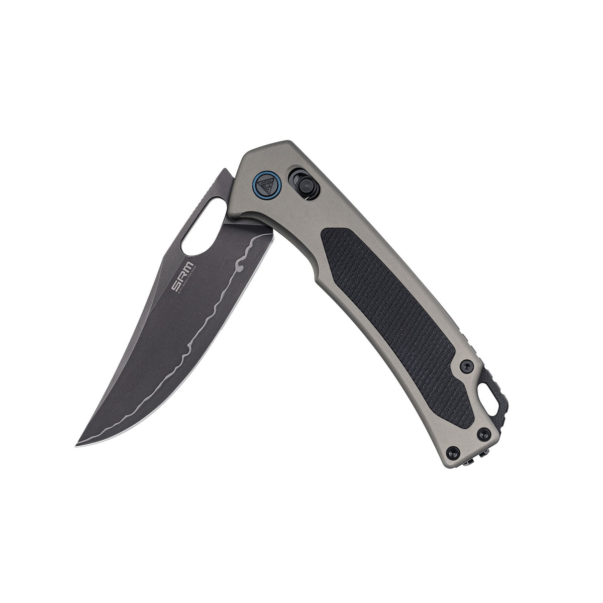 SRM Retriever 9203-AK2 – 3.54" Laminated 140Cr Clip Point Crossbar Lock Knife with Aluminum Handle