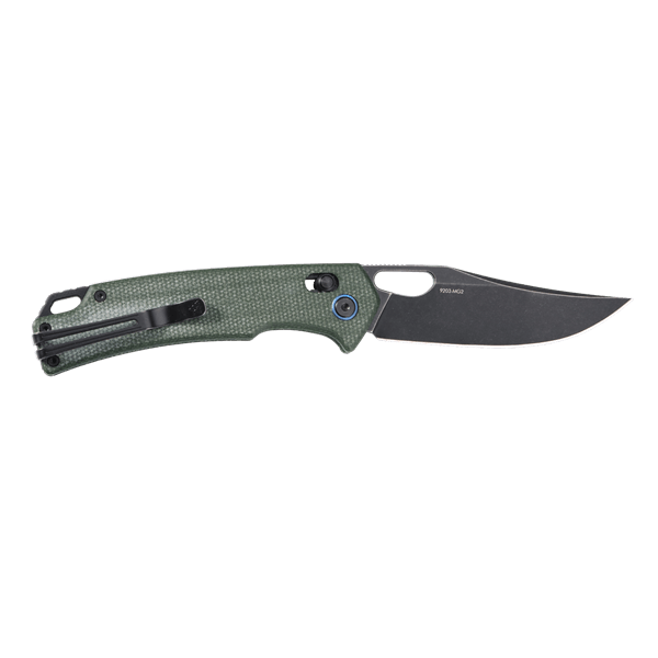 SRM Retriever 9203-MG2 Folding Knife – 3.54" 10Cr15CoMoV Clip Point, Micarta Handle