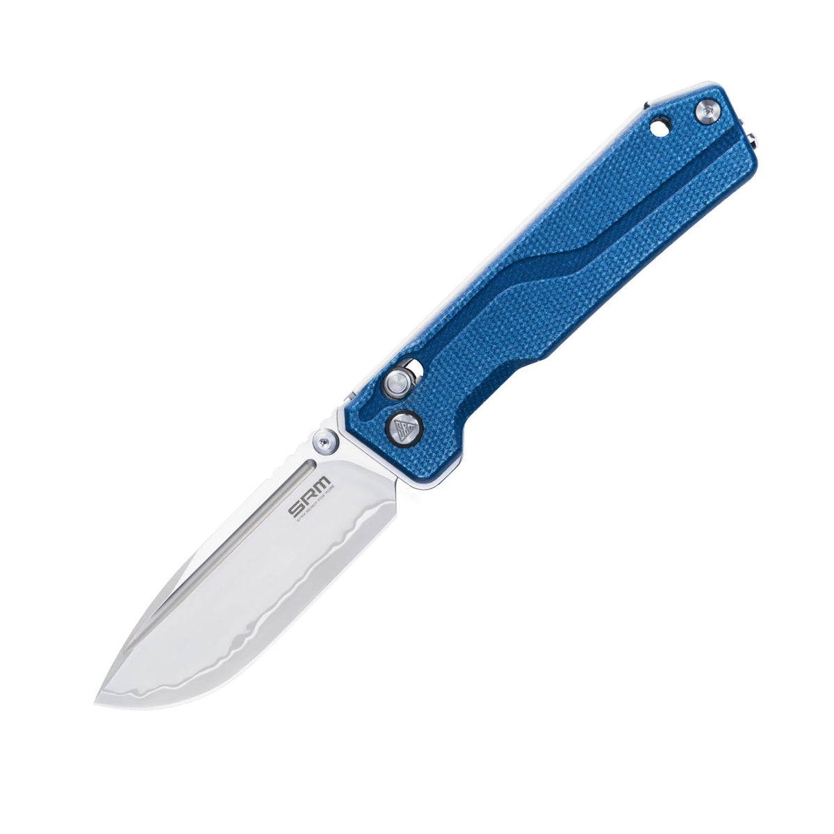 SRM Rubik 7228B-ME2 Folding Knife – 3.43" Laminated 140Cr Drop Point, Micarta Handle