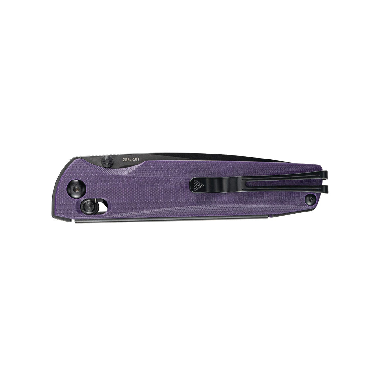 SRM Terrier 258L-GN closed view showing green G10 handle
