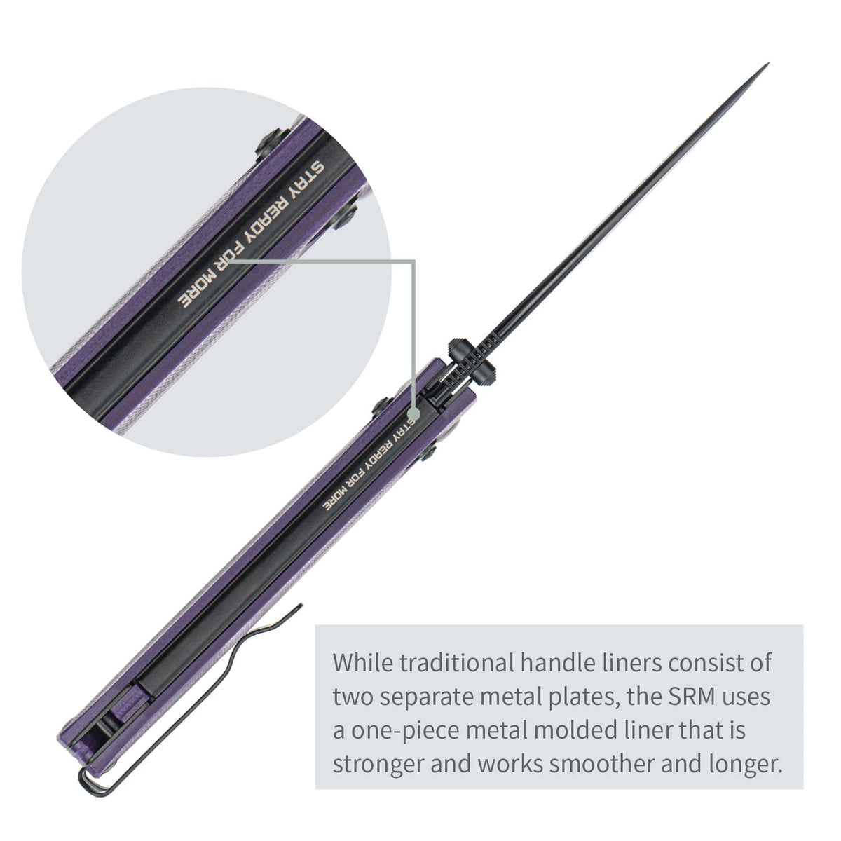 SRM Terrier 258L-GN ambidextrous crossbar lock detail