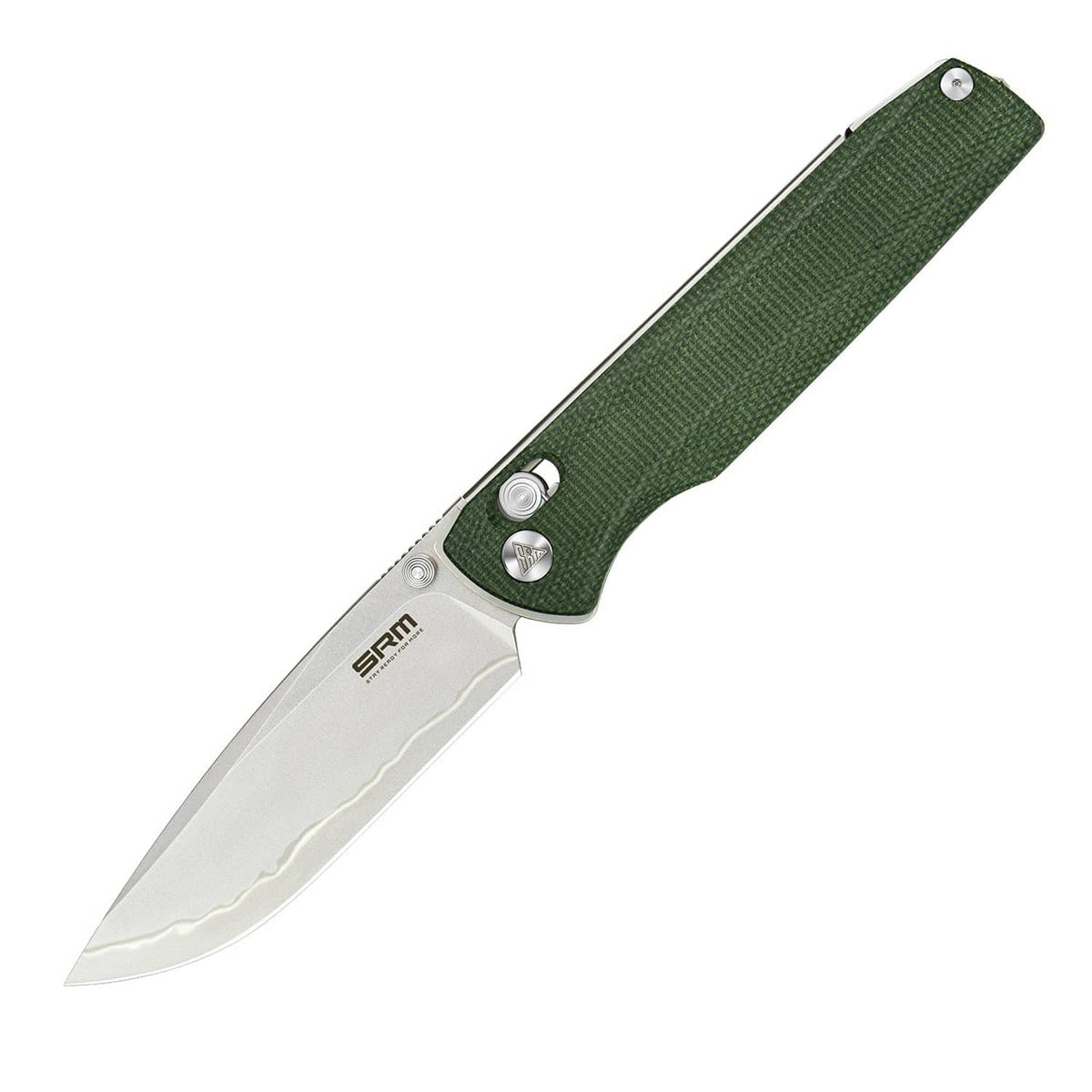 SRM Terrier 3.65" Laminated 140Cr Crossbar Lock Folding Knife â€“ Micarta Handle (258L-MG2)
