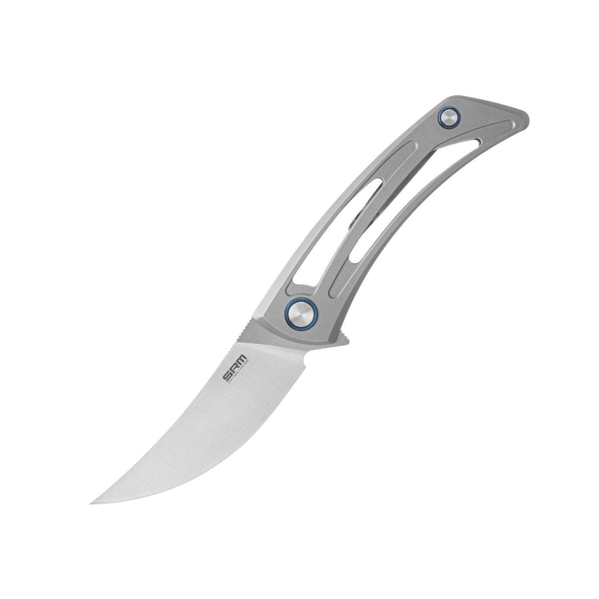 SRM Unicorn 7415-TE Folding Knife – 2.76" 154CM Clip Point Blade, TC4 Titanium Frame Lock
