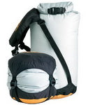 Sea to Summit eVent Compression Dry Sack L (stseventcompdrysackl) detail view – Hypalon roll-top closure and four compression straps