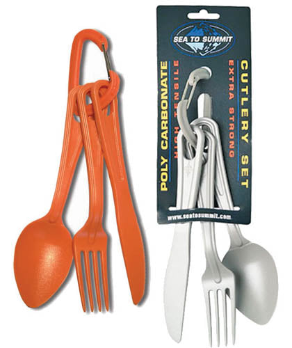 Sea to Summit Polycarbonate 3 Piece Utensil Set - Gray