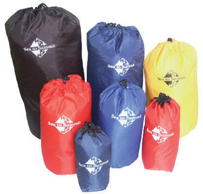 Sea to Summit Stuff Sack M (stsstuffsackm) front view – 9L 210 denier nylon drawcord stuff sack