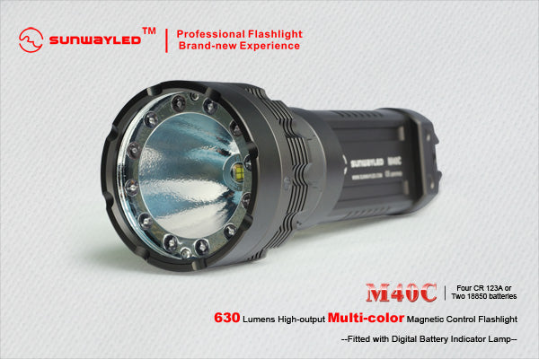 Sunwayman M40C LED Flashlight 630 Lumens 4 x CR123