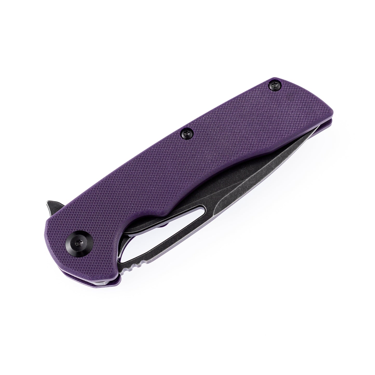 Kansept Kryo T1001B3 blade detail – black coating D2 drop point