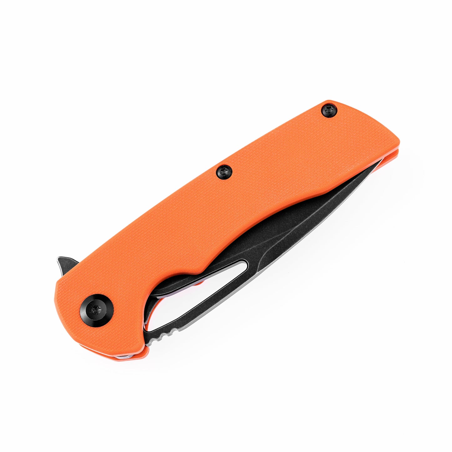 Kansept Kryo T1001B4 blade detail – black coating D2 drop point