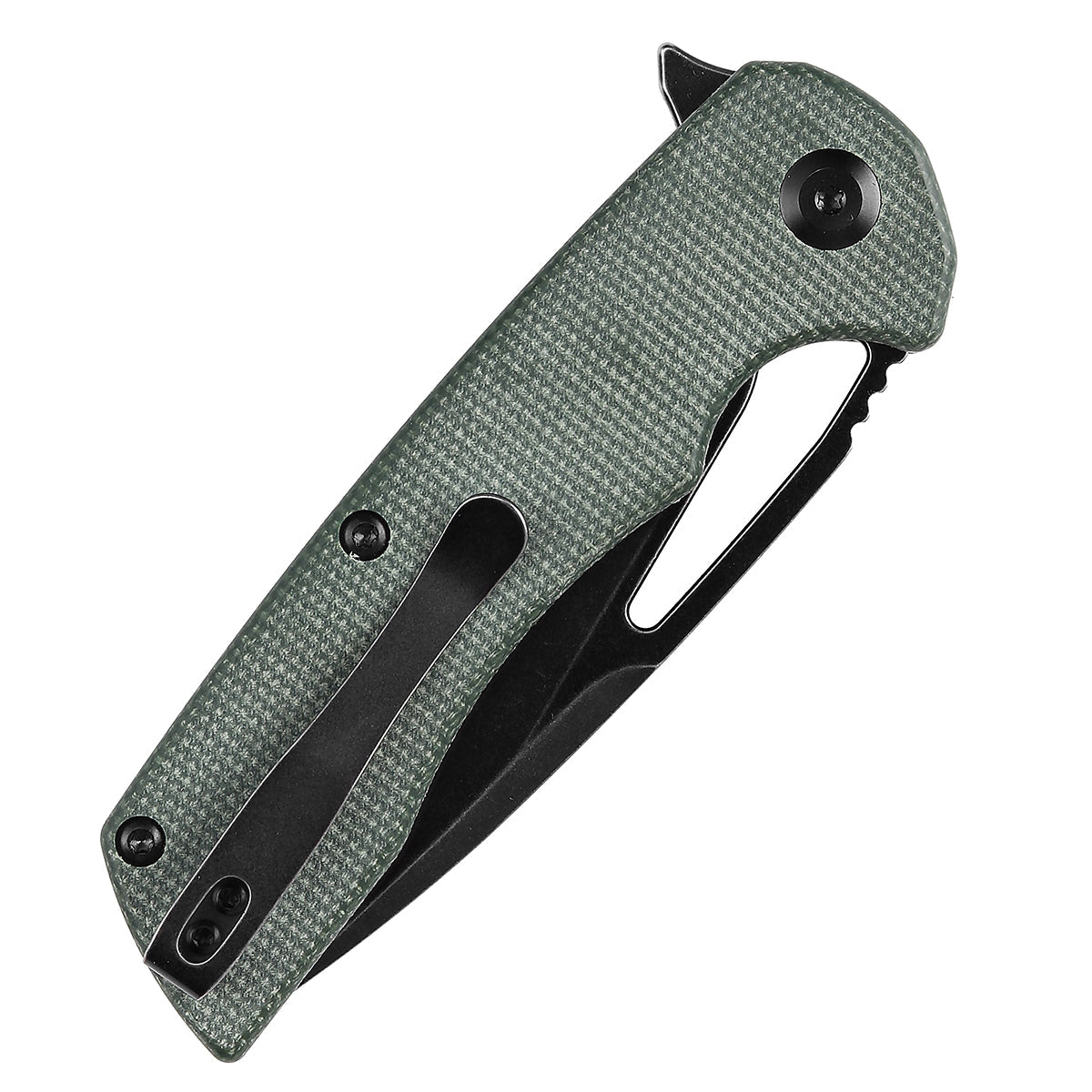 Kansept Kryo T1001M2 green Micarta handle scales