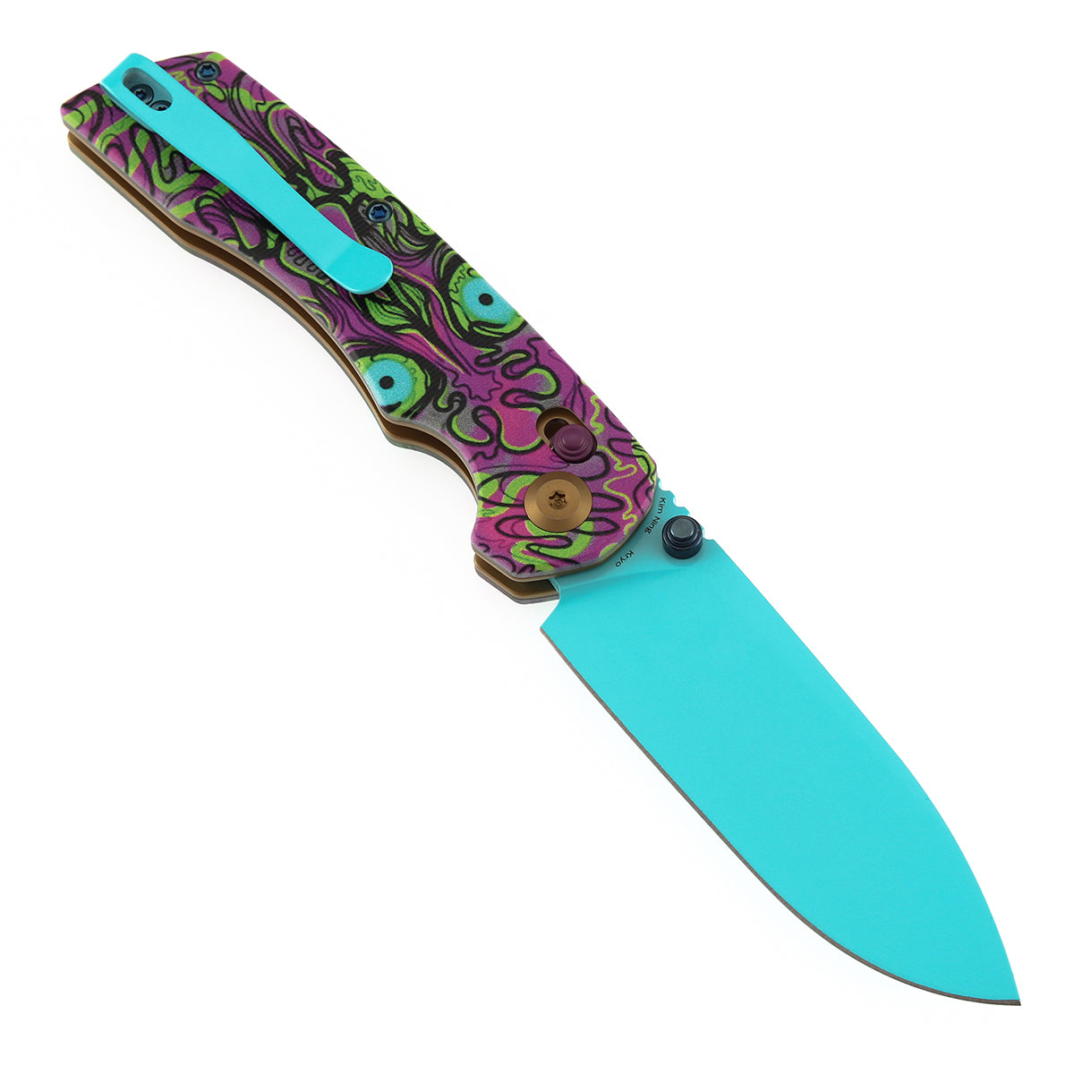 Tenable Kryo T1001V9 open position showing 14C28N drop point blade