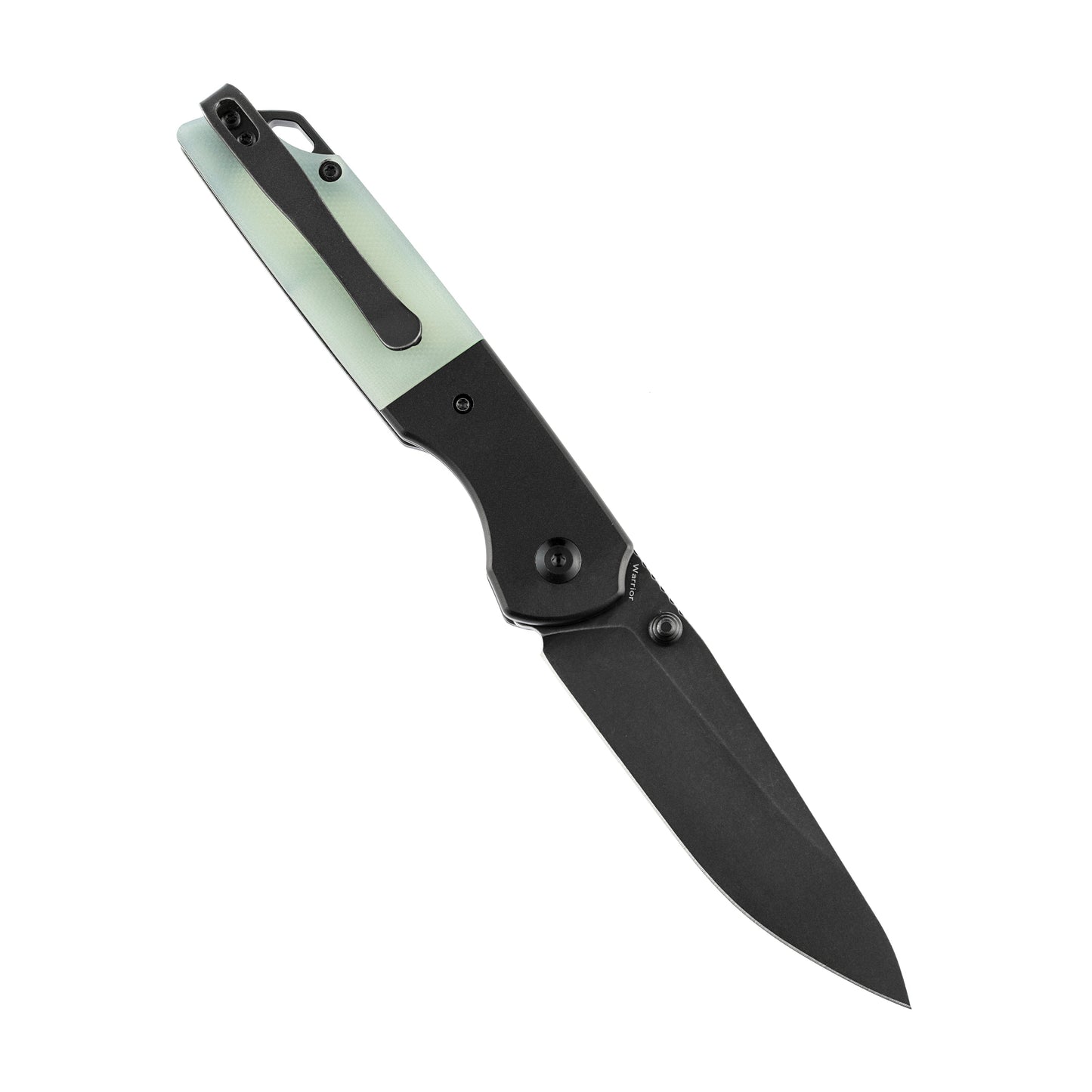 Kansept Warrior T1005S4 open position showing D2 drop point blade
