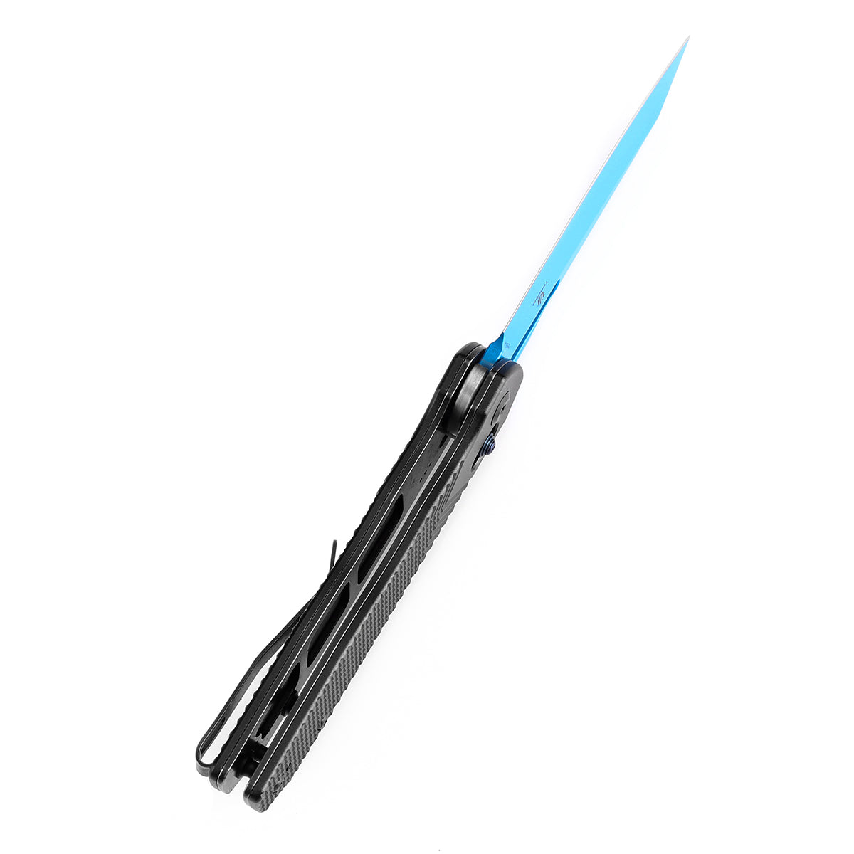 Tenable Shard T1006V2 blade detail – Blue Coated 14C28N reverse tanto