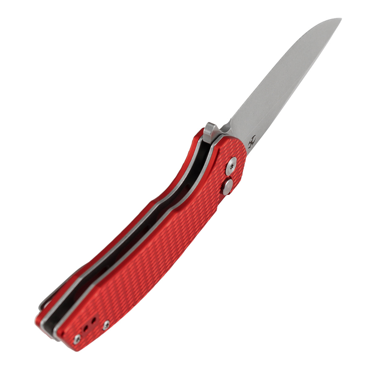 Kansept Accipiter T1007F3 open position showing 14C28N drop point blade