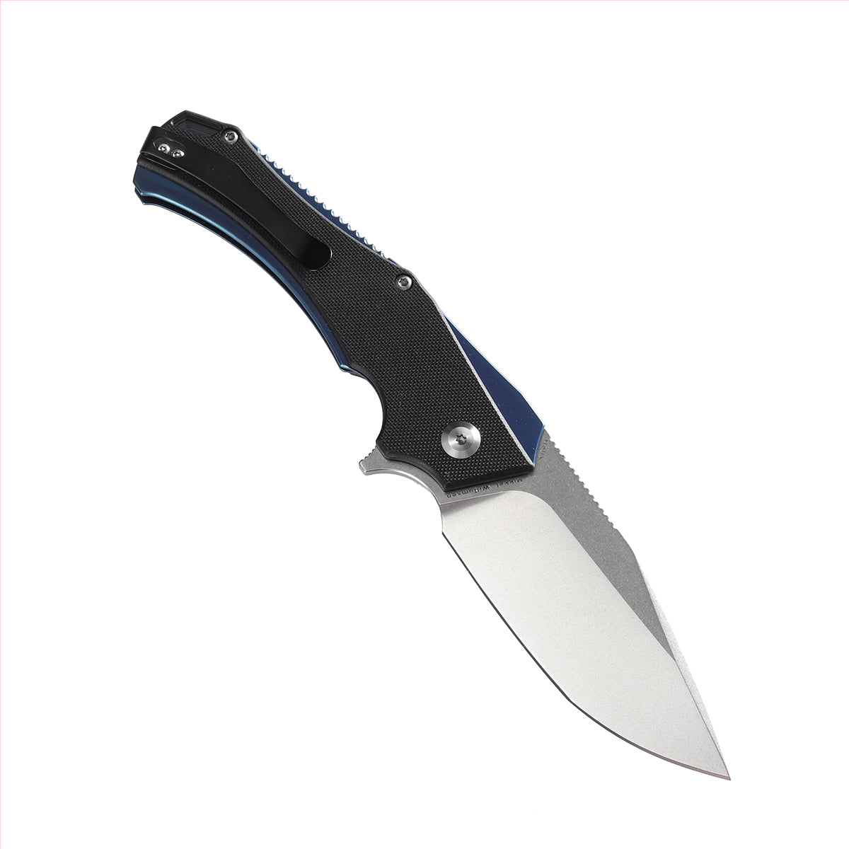 Kansept Hellx T1008A1 open position showing D2 drop point blade