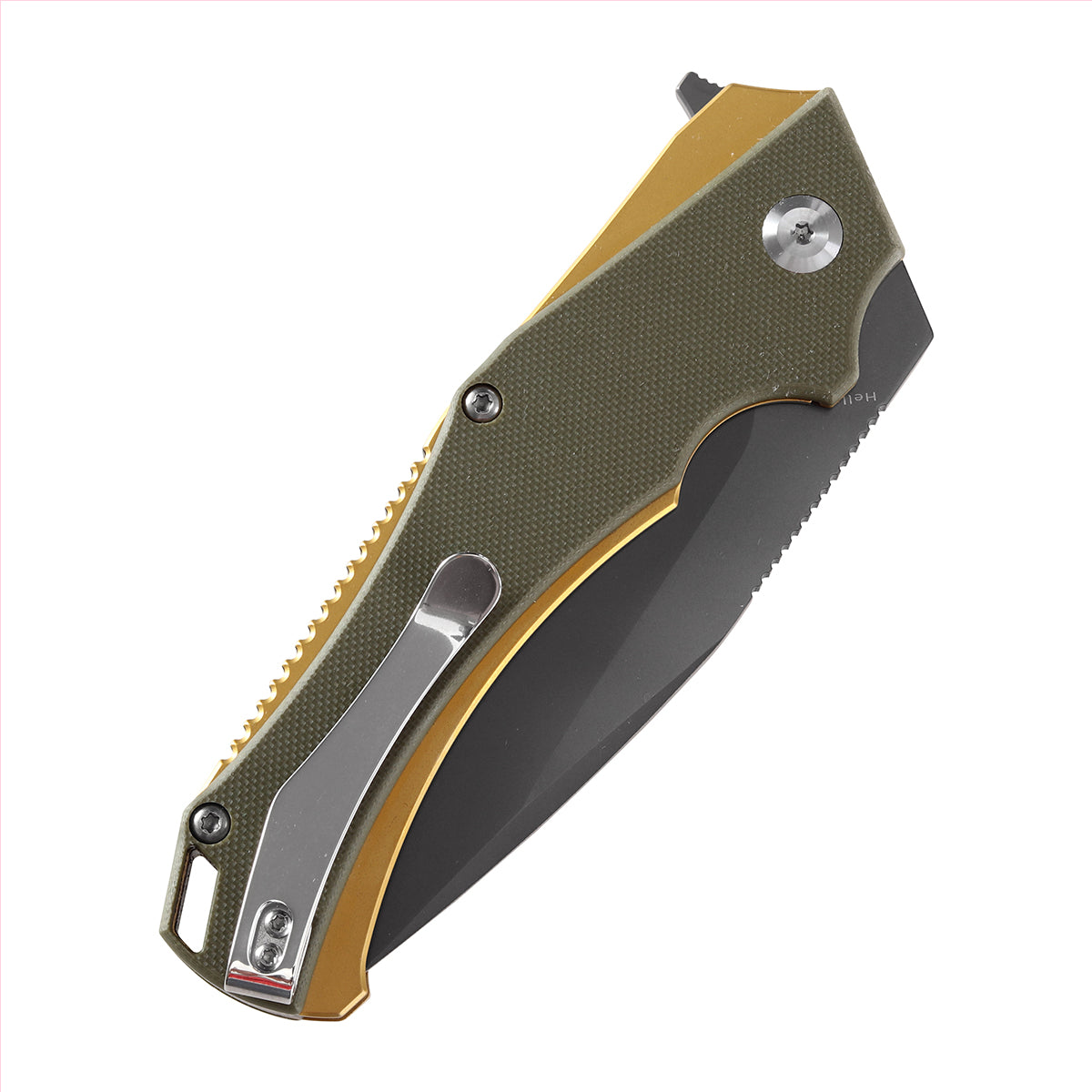 Kansept Hellx T1008A2 OD green G10 handle scales