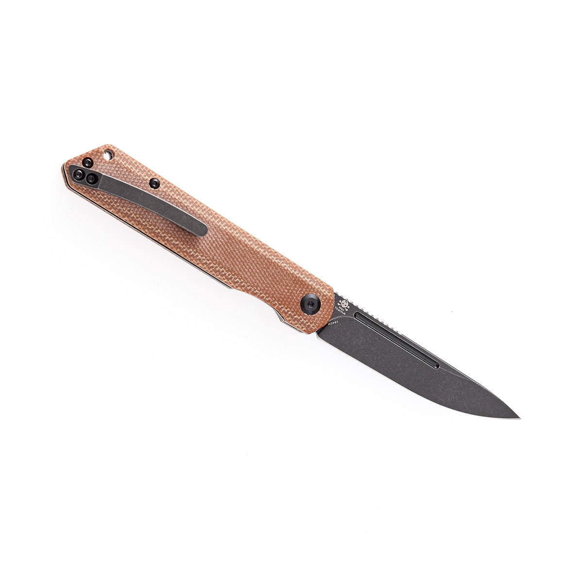 Kansept Prickle T1012A5 open position showing 154CM drop point blade