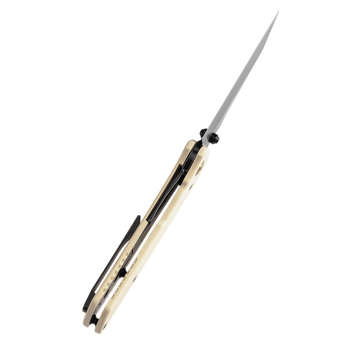 Kansept Main Street T1015E3 blade detail – blackwash 154CM Wharncliffe