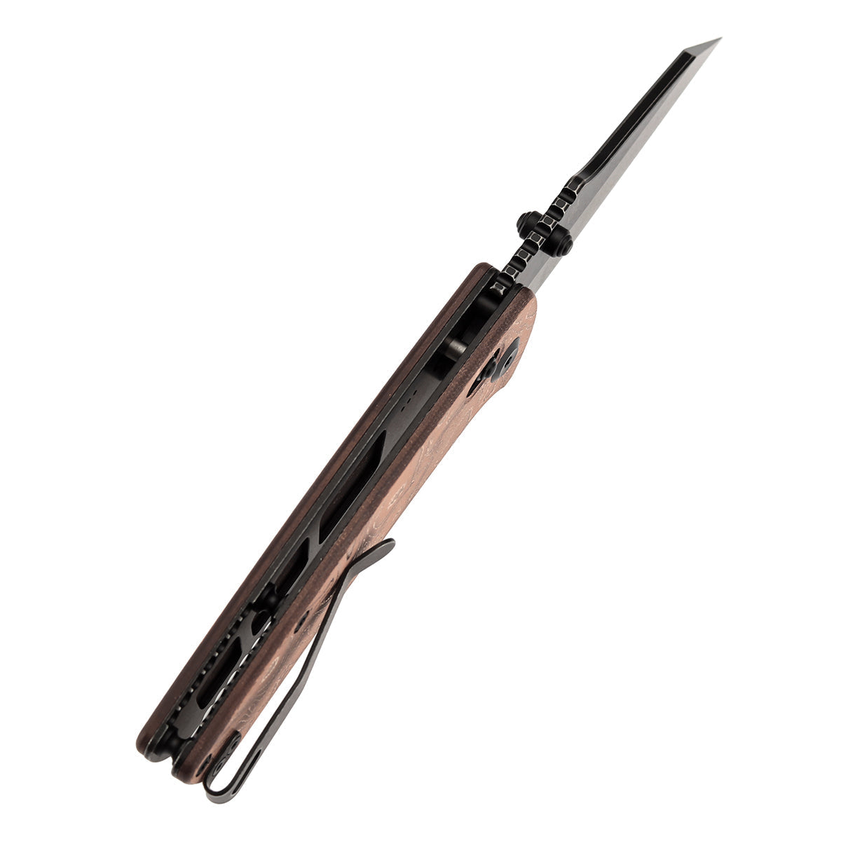 Kansept Main Street T1015V2 black copper G10 copper foil handle scales