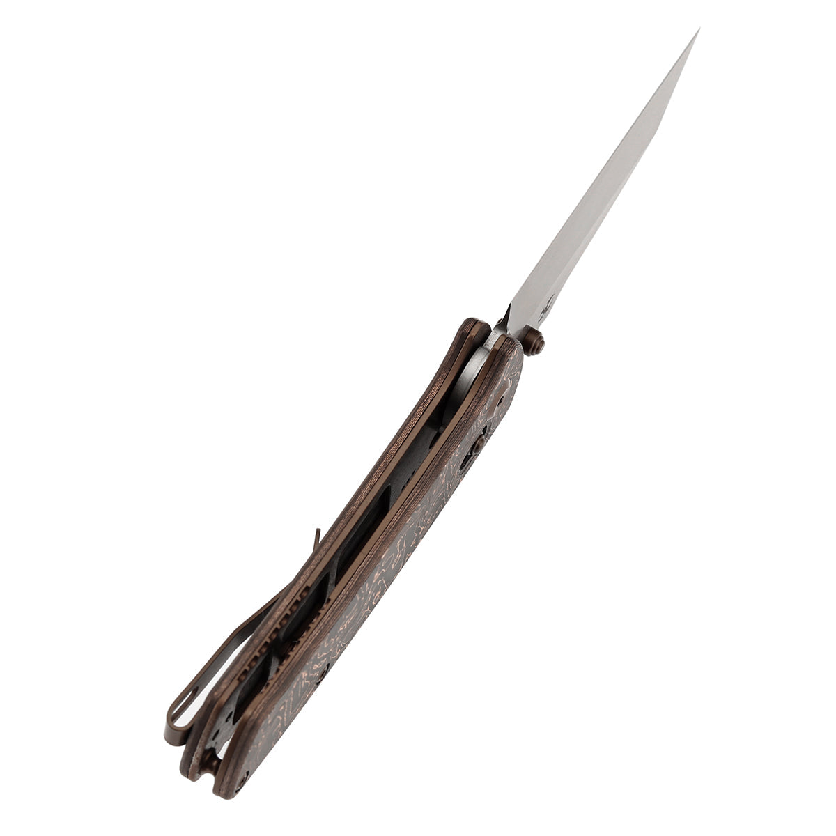 Kansept Main Street T1015V3 blade detail – stonewashed CPM S35VN Wharncliffe