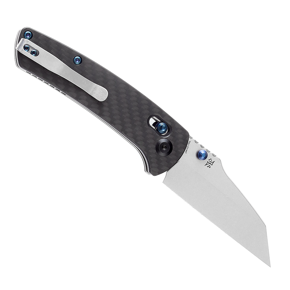 Kansept Main Street T1015V4 open position showing 154CM Wharncliffe blade
