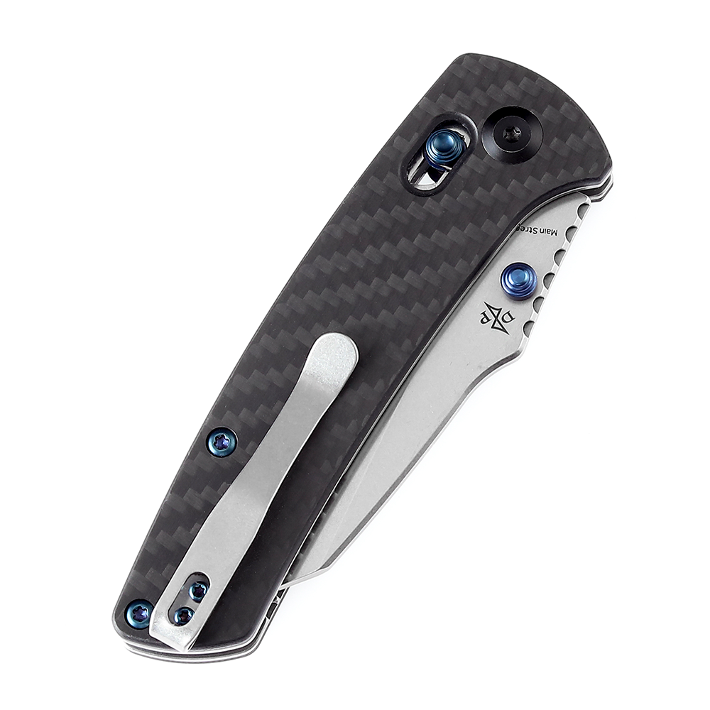 Kansept Main Street T1015V4 twill carbon fiber G10 handle scales