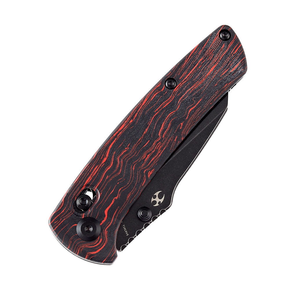 Kansept Main Street T1015V5 blade detail - stonewashed 154CM Wharncliffe