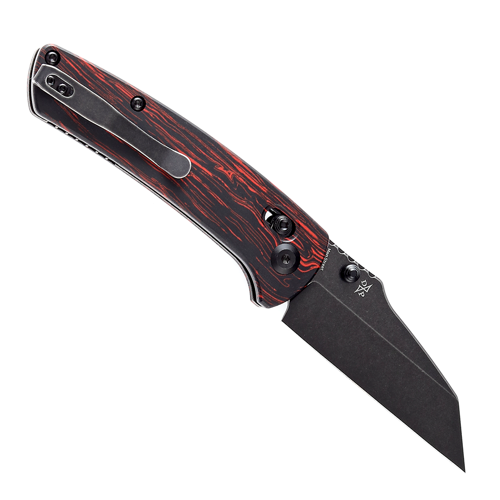 Kansept Main Street T1015V5 open position showing 154CM Wharncliffe blade