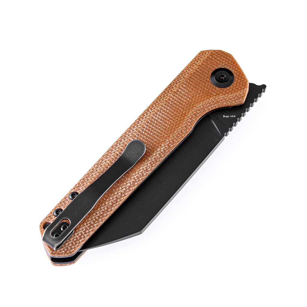 Kansept Bulldozer T1028A1 brown Micarta handle scales