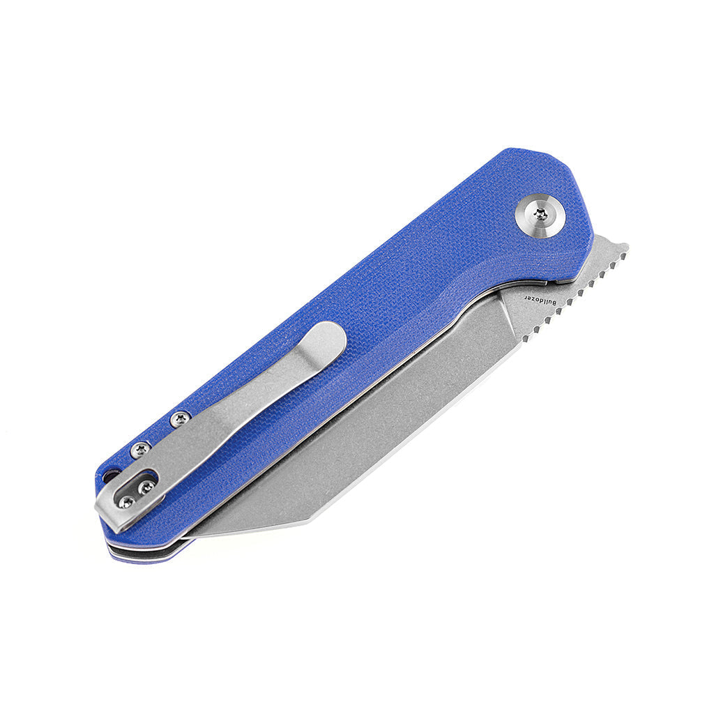 Kansept Bulldozer T1028A6 blue G10 handle scales