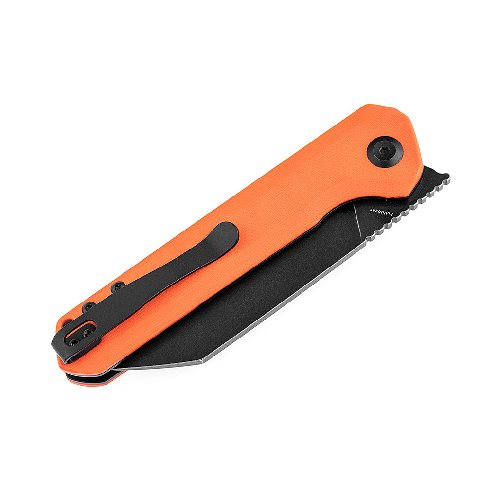 Kansept Bulldozer T1028A7 orange G10 handle scales