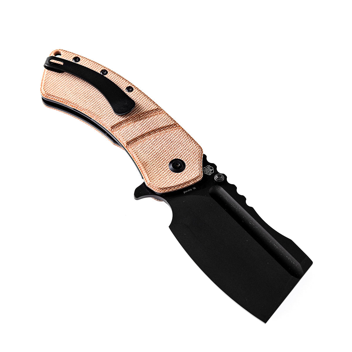 Kansept XL Korvid T1030A2 open position showing 154CM cleaver blade