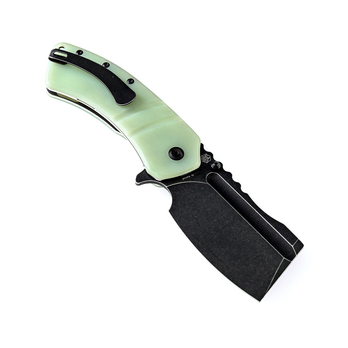 Kansept XL Korvid T1030A3 open position showing 154CM cleaver blade