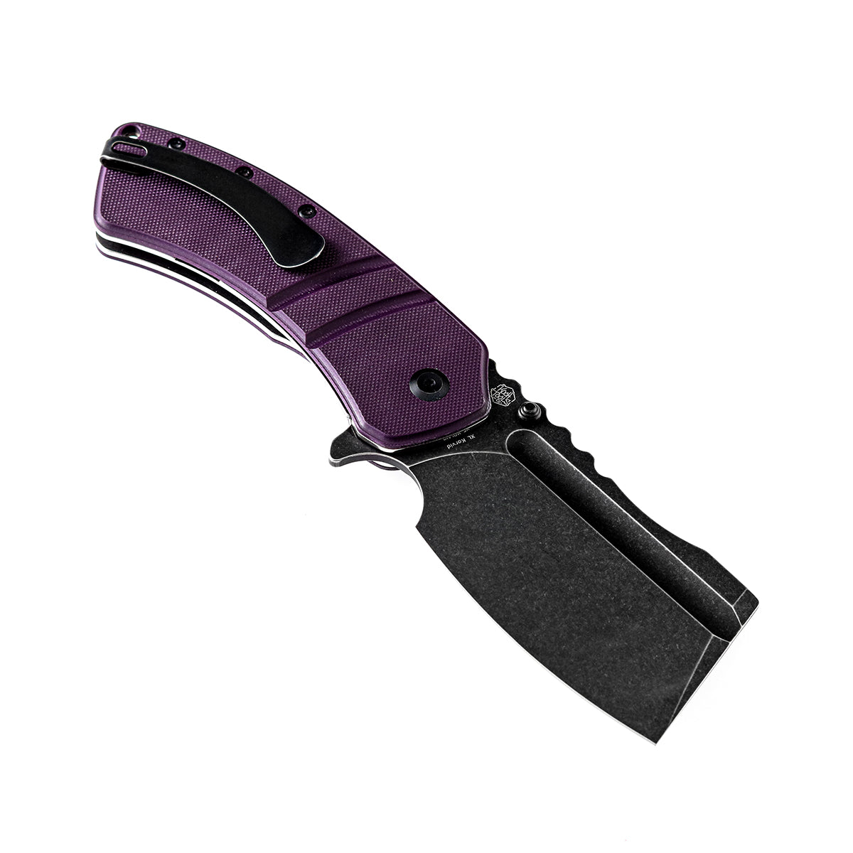 Kansept XL Korvid T1030A4 open position showing 154CM cleaver blade