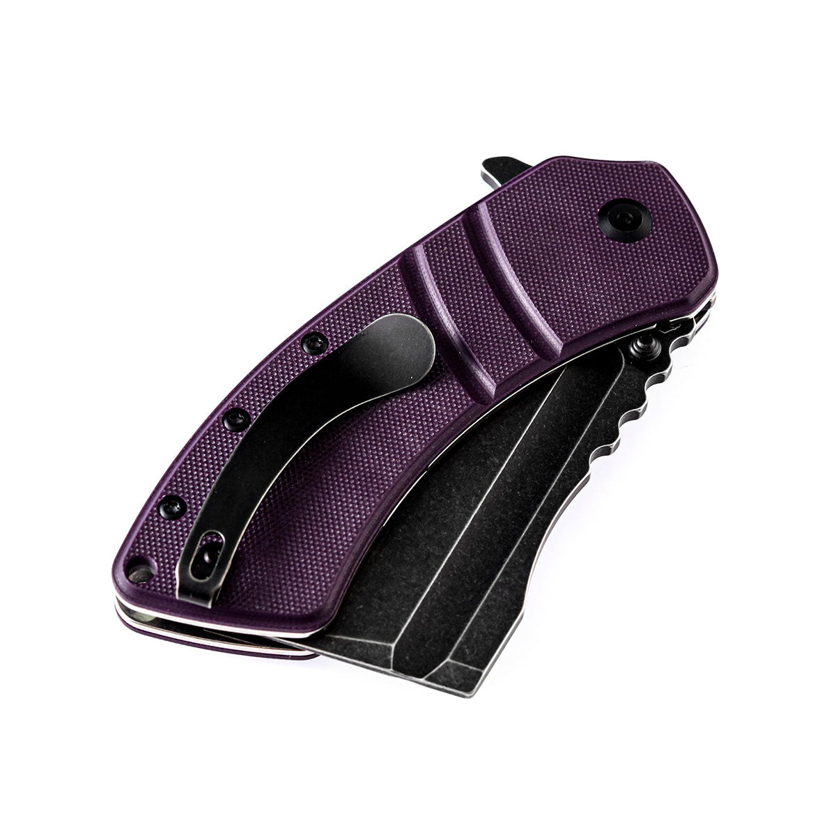 Kansept XL Korvid T1030A4 purple G10 handle scales