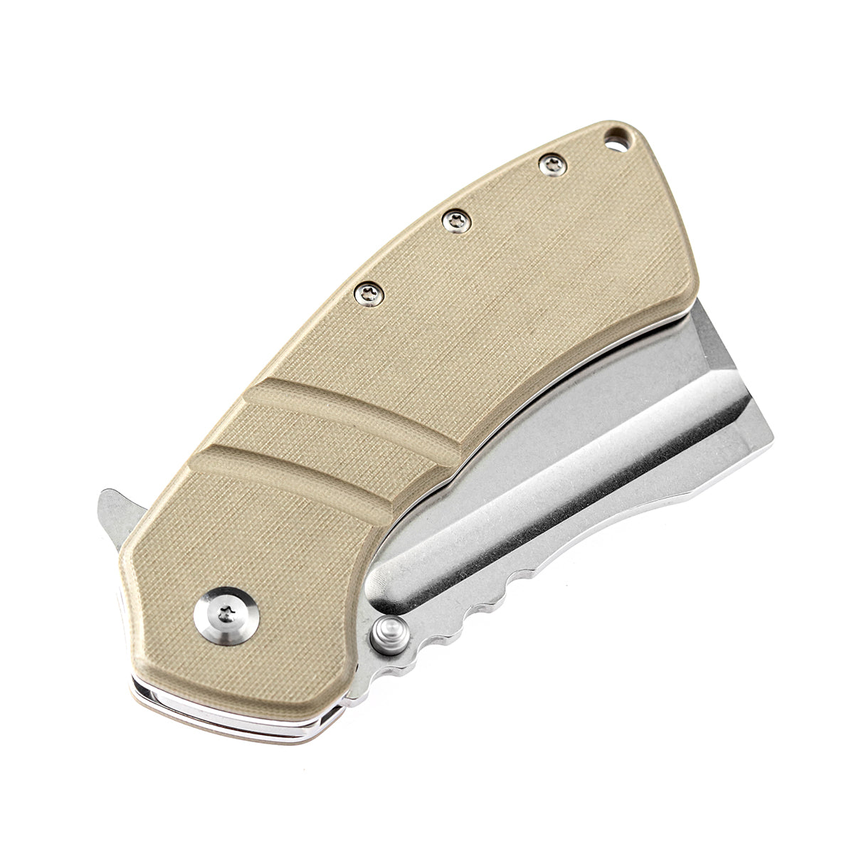 Kansept XL Korvid T1030A5 blade detail – satin 154CM cleaver