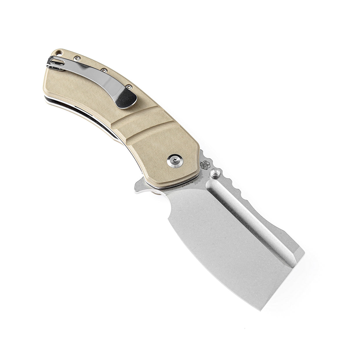 Kansept XL Korvid T1030A5 open position showing 154CM cleaver blade