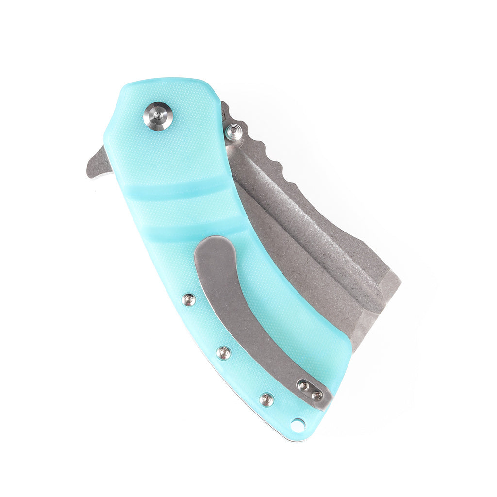 Kansept XL Korvid T1030A7 Tiffany blue G10 handle scales