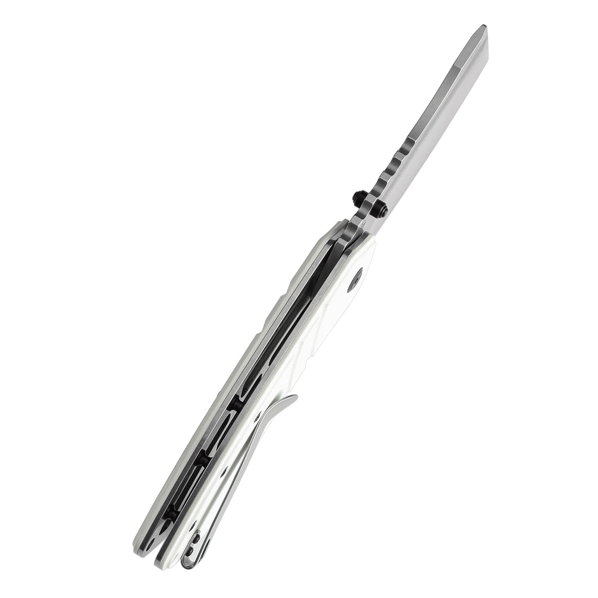Kansept XL Korvid T1030A9 white G10 handle scales