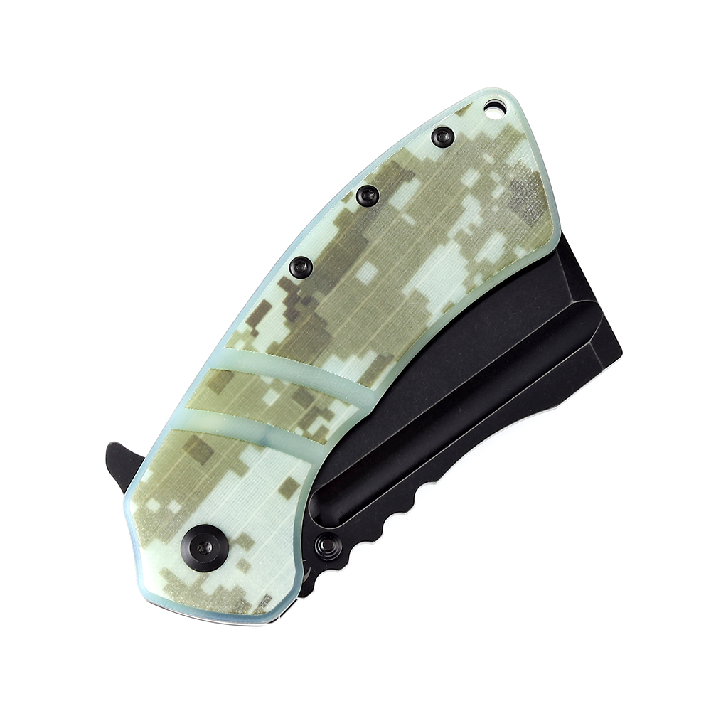 Kansept XL Korvid T1030B2 blade detail – black stonewashed 154CM cleaver