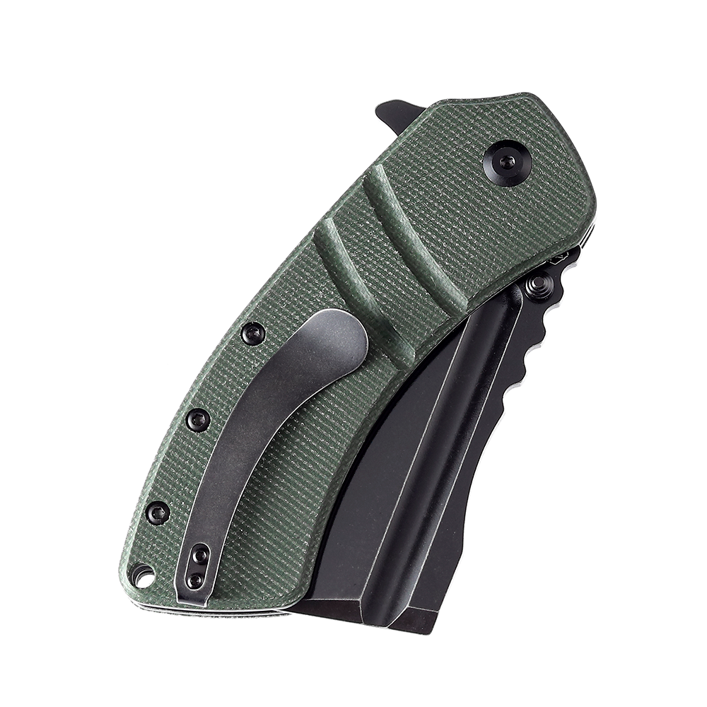 Kansept XL Korvid T1030B4 green Micarta handle scales