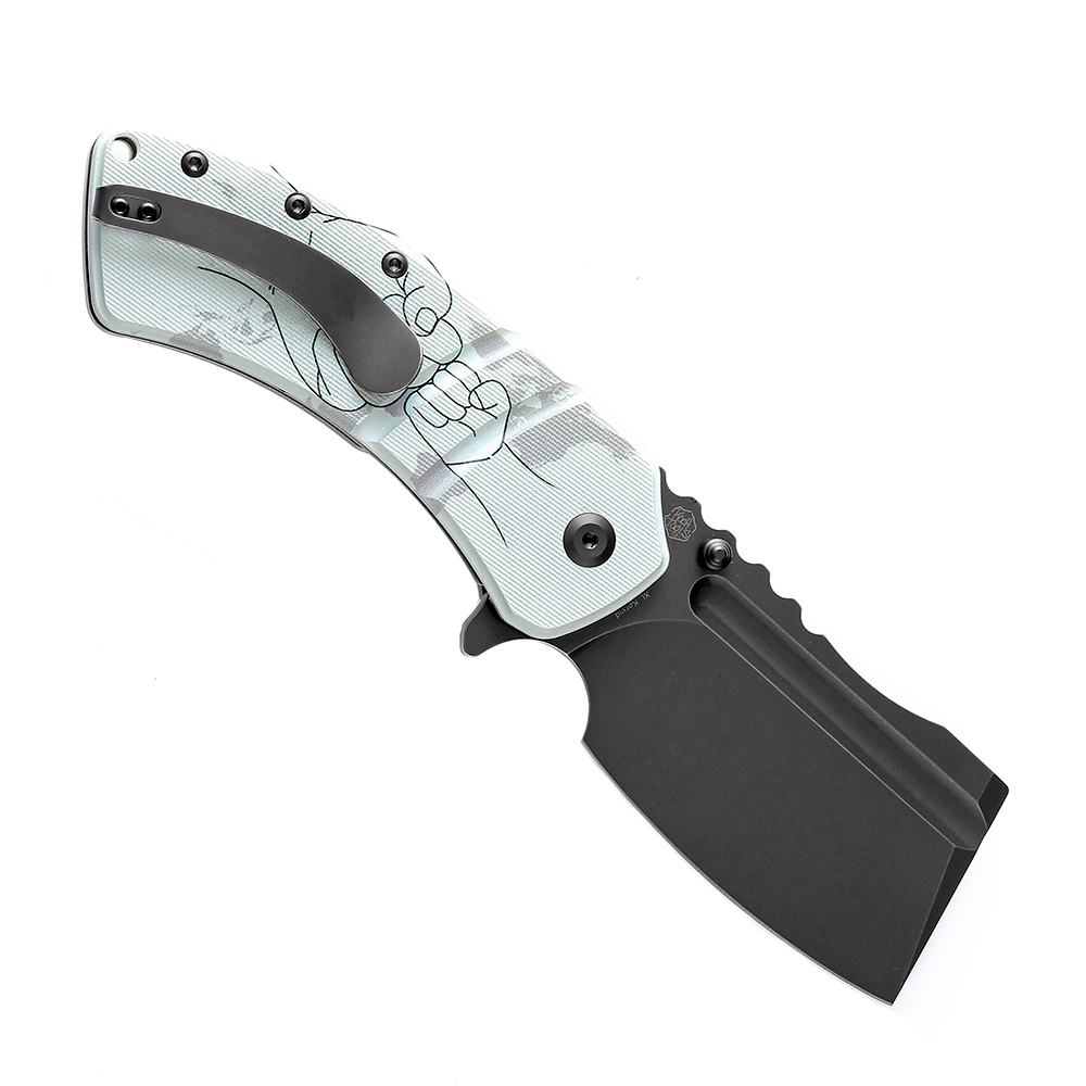 Kansept XL Korvid T1030B5 open position showing 154CM cleaver blade