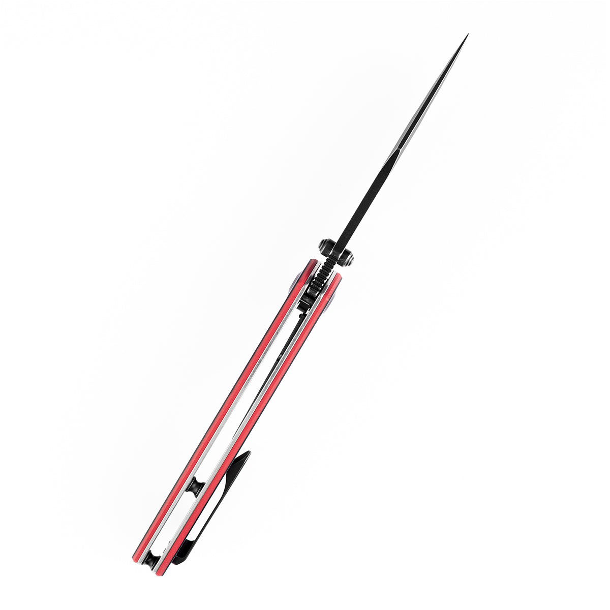 Kansept Pretatout T1032A1 black and red G10 handle scales