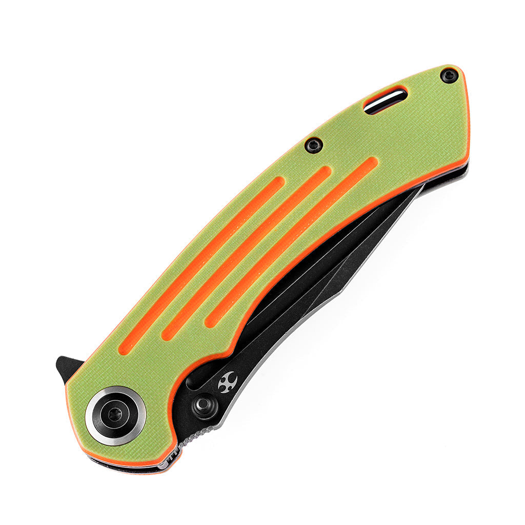 Kansept Pretatout T1032T2 blade detail – stonewashed 154CM drop point