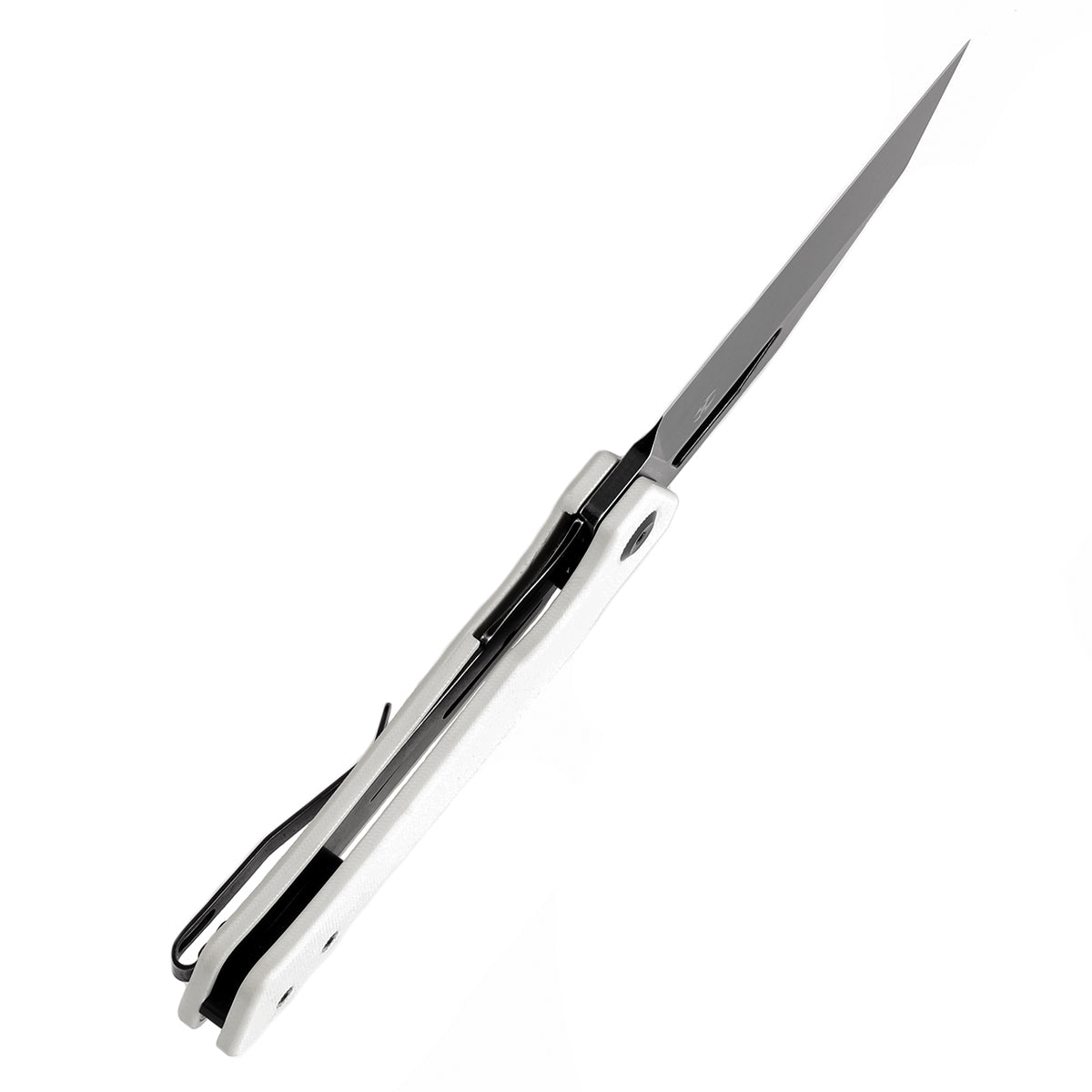 Kansept Egress T1033A4 blade detail – black stonewashed 14C28N reverse tanto